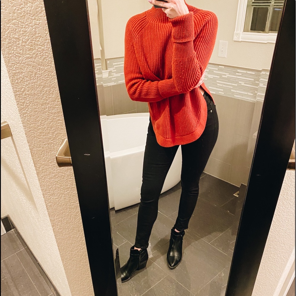 Treasure & Bond Mock Sweater w/ Side Slit